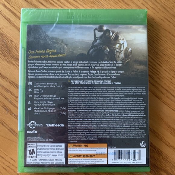 Fallout 76 (Microsoft Xbox One, 2018) Hole in Shrink Wrap Like New Sealed - Picture 4 of 5